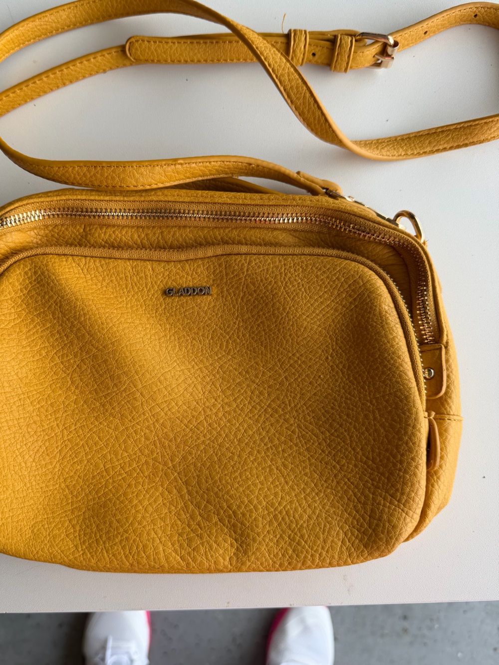G.H. Bass & Co. Yellow Pebbled Crossbody Bag